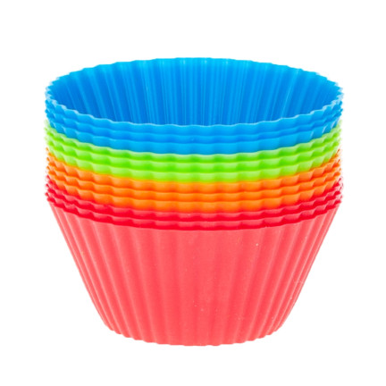 DD47 FOREMKI SILIKONOWE FORMY DO BABECZKEK MUFFINY ZESTAW 12 SZT DO PIECZENINA