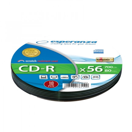2003 CD-R ESPERANZA SILVER - SOFT PACK 10 SZT.