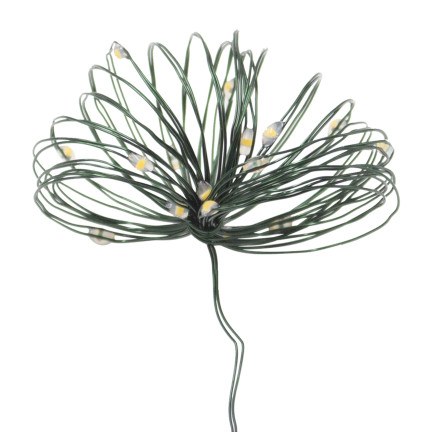 TG73524-2 LAMPKI NA ZIELONYM DRUCIKU CHOINKOWE 40LED CIEPŁE ŚWIATŁO NA BATERIE