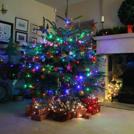 LM100 LAMPKI CHOINKOWE 100 LED MULTIKOLOR 8 TRYBÓW ŚWIECENIA NA CHOINKĘ