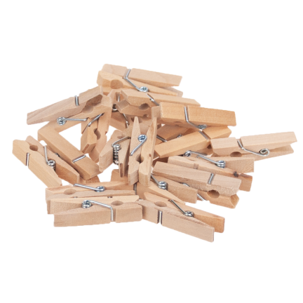 TG70278 Klamerki drewniane mini spinacze dekoracja 50SZT