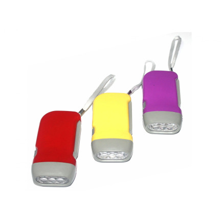 LP2 DYNAMO Latarka kinetyczna 3 led LAMPKA + AKU