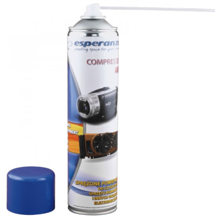 ES336 SPRĘŻONE POWIETRZE Z RURKĄ GAZ DO CZYSZCZENIA KURZU KLAWIATURY SPRAY 600ML