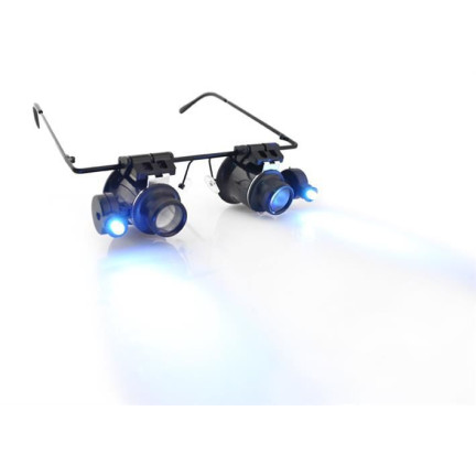 KK66 OKULARY ZEGARMISTRZOWSKIE LUPA 20x LED