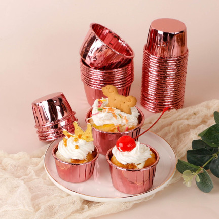 TG80292-4 PAPILOTKI DO MUFFINEK KUBECZKI FOREMKI NA BABECZKI 50szt. BŁYSZCZĄCE