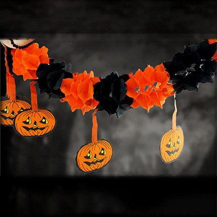 HL20 GIRLANDA na HALLOWEEN  PAPIEROWA DYNIE BANER 3M