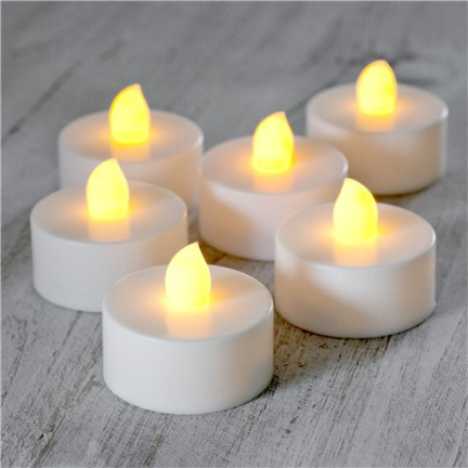 TG59649 ŚWIECZKA ŚWIECA LAMPKA LED WKŁAD DO ZNICZA TEALIGHT ŻÓŁTY PŁOMIEŃ ZNICZ