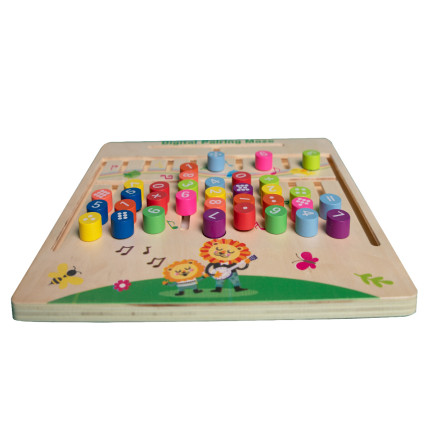 TG67010 SORTER DREWNIANY UKŁADANKA NAUKA DOPASUJ MONTESSORI ZABAWA LOGICZNA