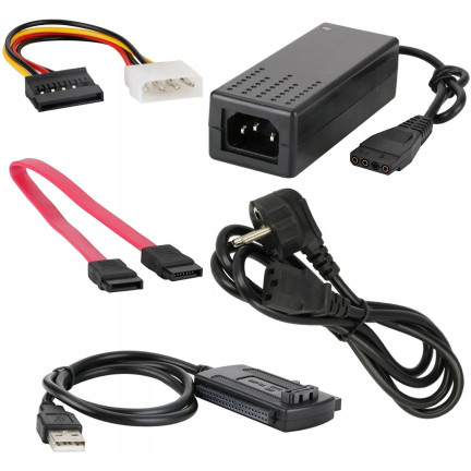 TG63000 Adapter USB IDE 3,5 2,5 SATA ATA ZASILACZ MOLEX do dysków zgrywanie danych