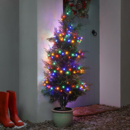 Lampki led 500l, multikolor, choinkowe, świąteczne, zewnętrzne, wewnętrzne, 3+25m