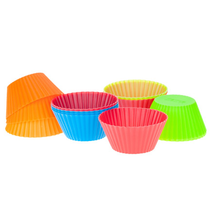 DD47 FOREMKI SILIKONOWE FORMY DO BABECZKEK MUFFINY ZESTAW 12 SZT DO PIECZENINA