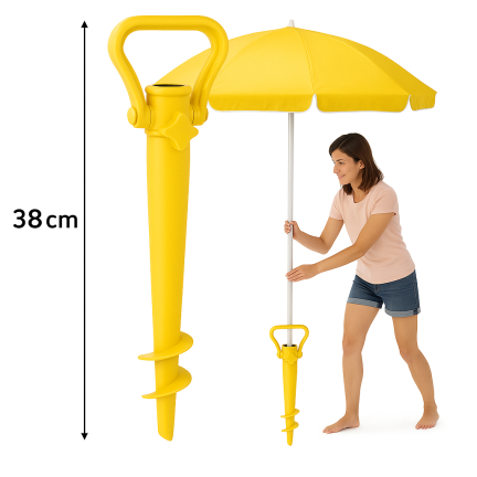 GAO8388 WKRĘCANY STOJAK NA PARASOL PODSTAWA DO PARASOLA 38CM