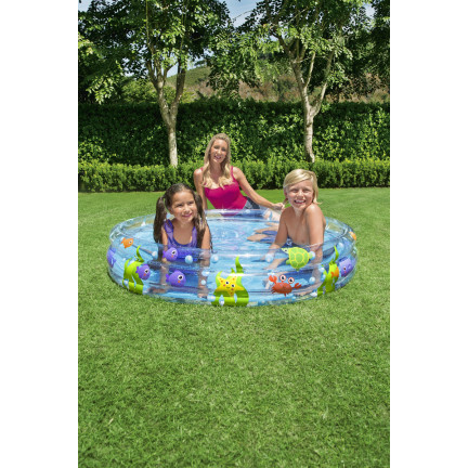51004 BASEN DMUCHANY DLA DZIECI BRODZIK GŁĘBINY MORSKIE ZWIERZĄTKA 152X30CM BESTWAY