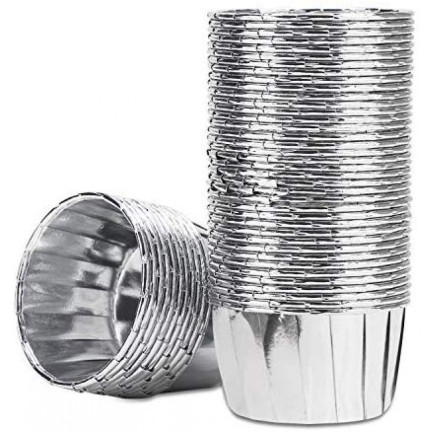 TG80292-3 PAPILOTKI DO MUFFINEK SREBRNE KUBECZKI FOREMKI NA BABECZKI FORMA 50SZT