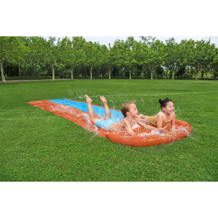 52328 ŚLIZG WODNY PODWÓJNY WODĘ ŚLIZGAWKA FONTANNĄ 488cm BESTWAY