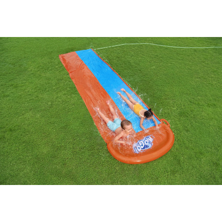 52328 ŚLIZG WODNY PODWÓJNY WODĘ ŚLIZGAWKA FONTANNĄ 488cm BESTWAY
