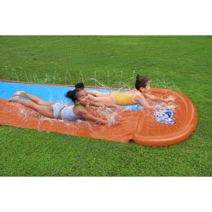 52328 ŚLIZG WODNY PODWÓJNY WODĘ ŚLIZGAWKA FONTANNĄ 488cm BESTWAY