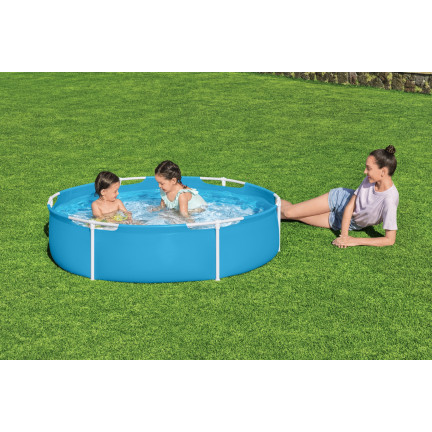 56283 BASEN STELAŻOWY BESTWAY OKRĄGŁY OGRODOWY DLA DZIECI PŁYTKI 152X38CM