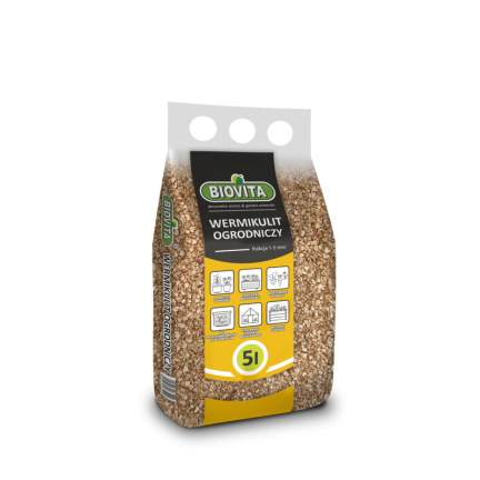 BIO1 BIOVITA WERMIKULIT OGRODNICZY NATURALNY 1-5MM 5L DODATEK DO PODŁOŻA