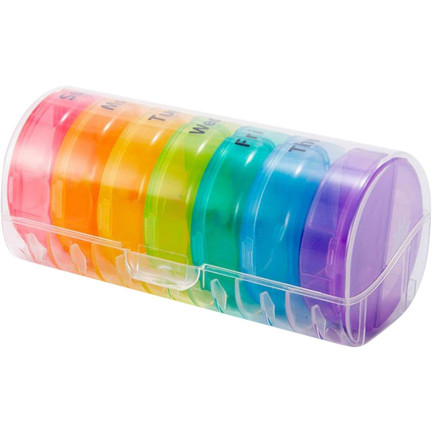 TG71402 POJEMNIK KASETKA NA LEKI TABLETKI PUDEŁKO ORGANIZER 7 DNI TYDZIEŃ DZIEŃ NOC 14 PRZEGRÓDEK