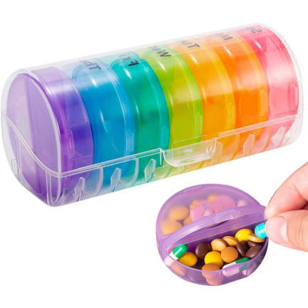 TG71402 POJEMNIK KASETKA NA LEKI TABLETKI PUDEŁKO ORGANIZER 7 DNI TYDZIEŃ DZIEŃ NOC 14 PRZEGRÓDEK