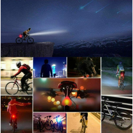 TG70275 Lampka rowerowa serce, jaja silikonowe Led, lampa tylna do roweru