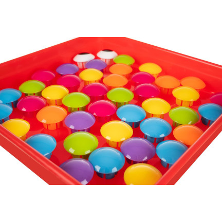TG67283 UKŁADANKA GUZIKOWA MOZAIKA EDUKACYJNA GRZYBKI PUZZLE PINEZKI GRA MONTESSORI