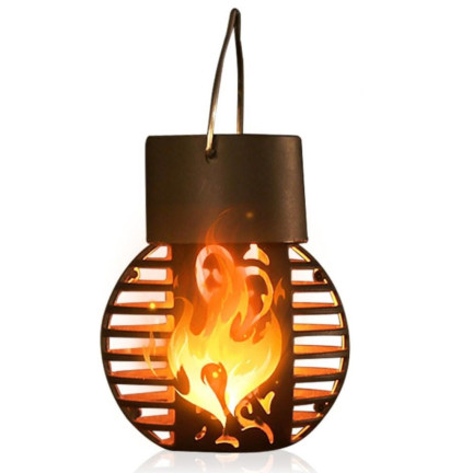 TG60446 Lampa solarna, pochodnia, lampka led wisząca, lampion loft, ażur