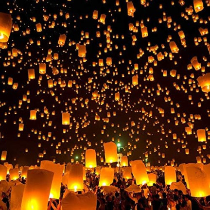 ZW20 LAMPIONY LATAJĄCE SZCZĘŚCIA LAMPION ŻYCZEŃ CHIŃSKI NA WESELE SYLWESTRA
