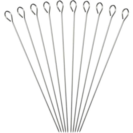 WUI8955 KOMPLET 8 SZPILEK NIERDZEWNYCH DO SZASZŁYKÓW 28CM