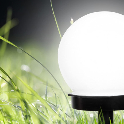 TG47830 Lampy SOLARNE OGRODOWE KULA lampa solarna ogrodowa LED kule biała do ogrodu