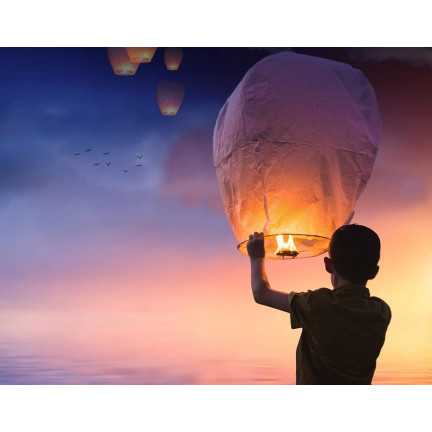ZW20 LAMPIONY LATAJĄCE SZCZĘŚCIA LAMPION ŻYCZEŃ CHIŃSKI NA WESELE SYLWESTRA
