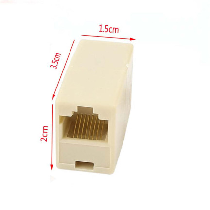 TV53 Łącznik kabli sieciowych, łącznik wtyku RJ45, adapter, 8P8C GOLD PLATED