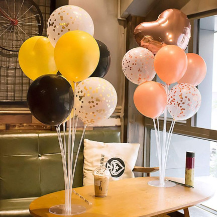 TG71474 STOJAK NA BALONY 7SZT NA 7 BALONÓW STELAŻ PATYCZKI IMPREZY URODZINY