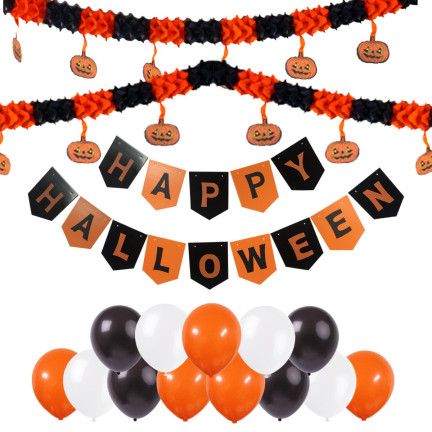 HL20 GIRLANDA na HALLOWEEN  PAPIEROWA DYNIE BANER 3M