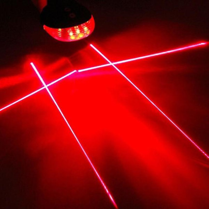 HH74 LAMPKA ROWEROWA LASEROWA 5 LED LASER