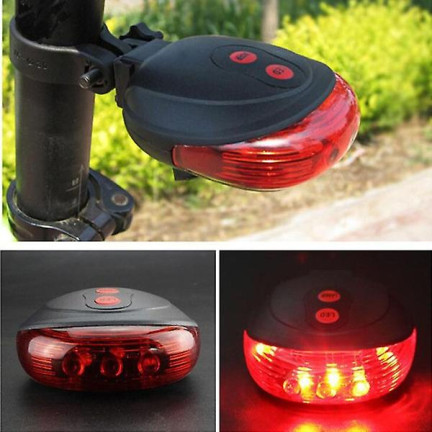 HH74 LAMPKA ROWEROWA LASEROWA 5 LED LASER