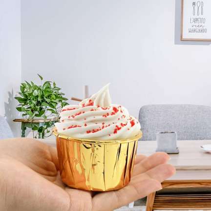 TG80292-1 PAPILOTKI DO MUFFINEK KUBECZKI FOREMKI NA BABECZKI GOLD 50SZT
