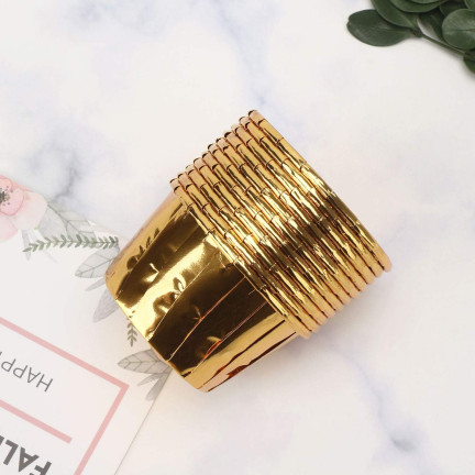 TG80292-1 PAPILOTKI DO MUFFINEK KUBECZKI FOREMKI NA BABECZKI GOLD 50SZT