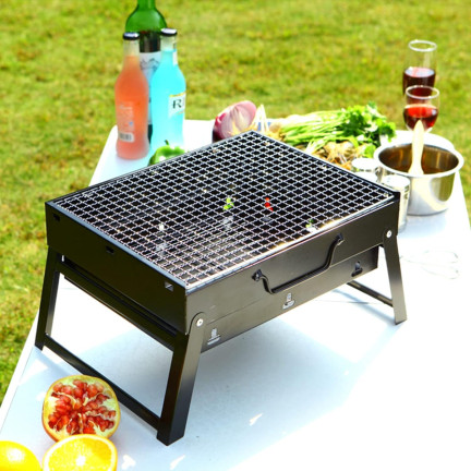 TG71421 Grill ogrodowy węglowy, przenośna składana walizka, gril turystyczny na kemping