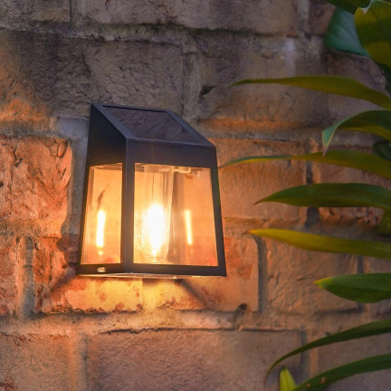TG71390 Lampa solarna kinkiet, lampka ścienna, żarówka led 2szt., czujnik zmierzchu