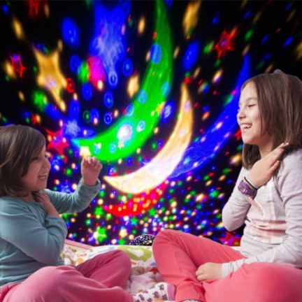 TG56632-2 LAMPKA NOCNA PROJEKTOR GWIAZD NIEBA OBROTOWA 360 RÓŻ