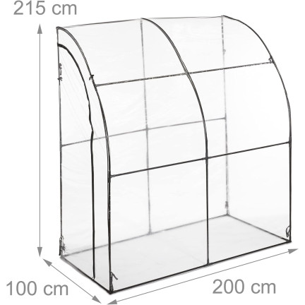 TG77605 TUNEL FOLIOWY OGRODOWY SZKLARNIA OGRODOWA 2x1 m FOLIA 2m2 WARZYWA Przyscienna
