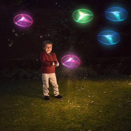 TG77580 LATAJĄCY DYSK WYRZUTNIA ŚMIGŁO ŚWIECĄCE RGB DUŻE HELIKOPTER