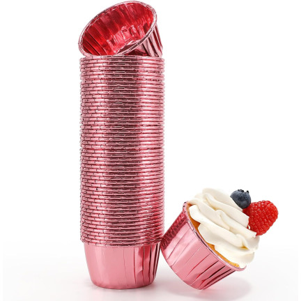 TG80292-4 PAPILOTKI DO MUFFINEK KUBECZKI FOREMKI NA BABECZKI 50szt. BŁYSZCZĄCE
