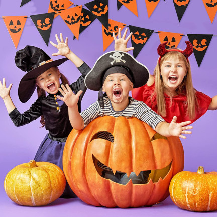 TG44472 GIRLANDA HALLOWEEN Z BALONAMI DEKORACJA DUŻA 3M