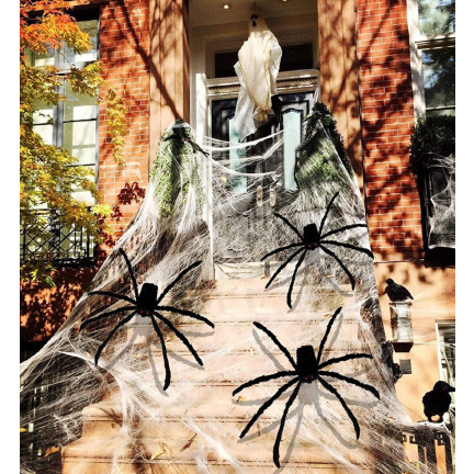 TG53254 PAJĄK DEKORACJA WŁOCHATY STRASZNY HALLOWEEN DUŻY TARANTULA