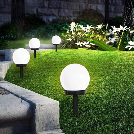 TG47830 Lampy SOLARNE OGRODOWE KULA lampa solarna ogrodowa LED kule biała do ogrodu