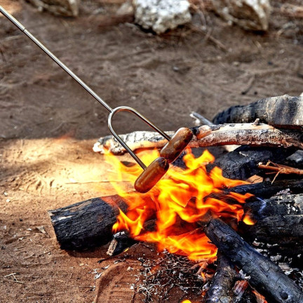 NN95 KIJ KIJEK NA OGNISKO KIEŁBASĘ WIDELCE TELESKOPOWE SKŁADANY WIDEŁKI BBQ GRILL