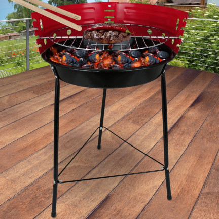 TG71413 GRILL OGRODOWY turystyczny PRZENOŚNY OKRĄGŁY WĘGLOWY klasyczny kempingowy